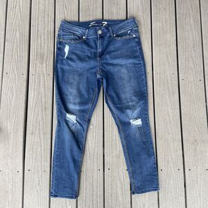 Seven7 Booty Shaper Womens 16 Legging Jeans Jeggings Distressed Stretch Denim